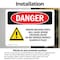 Signmission Moving Machine Parts Will Cause Crushing Danger Sign, Vinyl Decal, 10in W x 7in L, 2PK OS-2PACK-DS-D-710-L-1452 - alternate 3